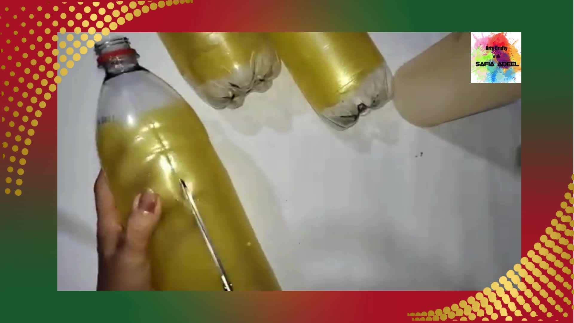 Video thumbnail for Plastic Bottle Flower / Golden  Flower