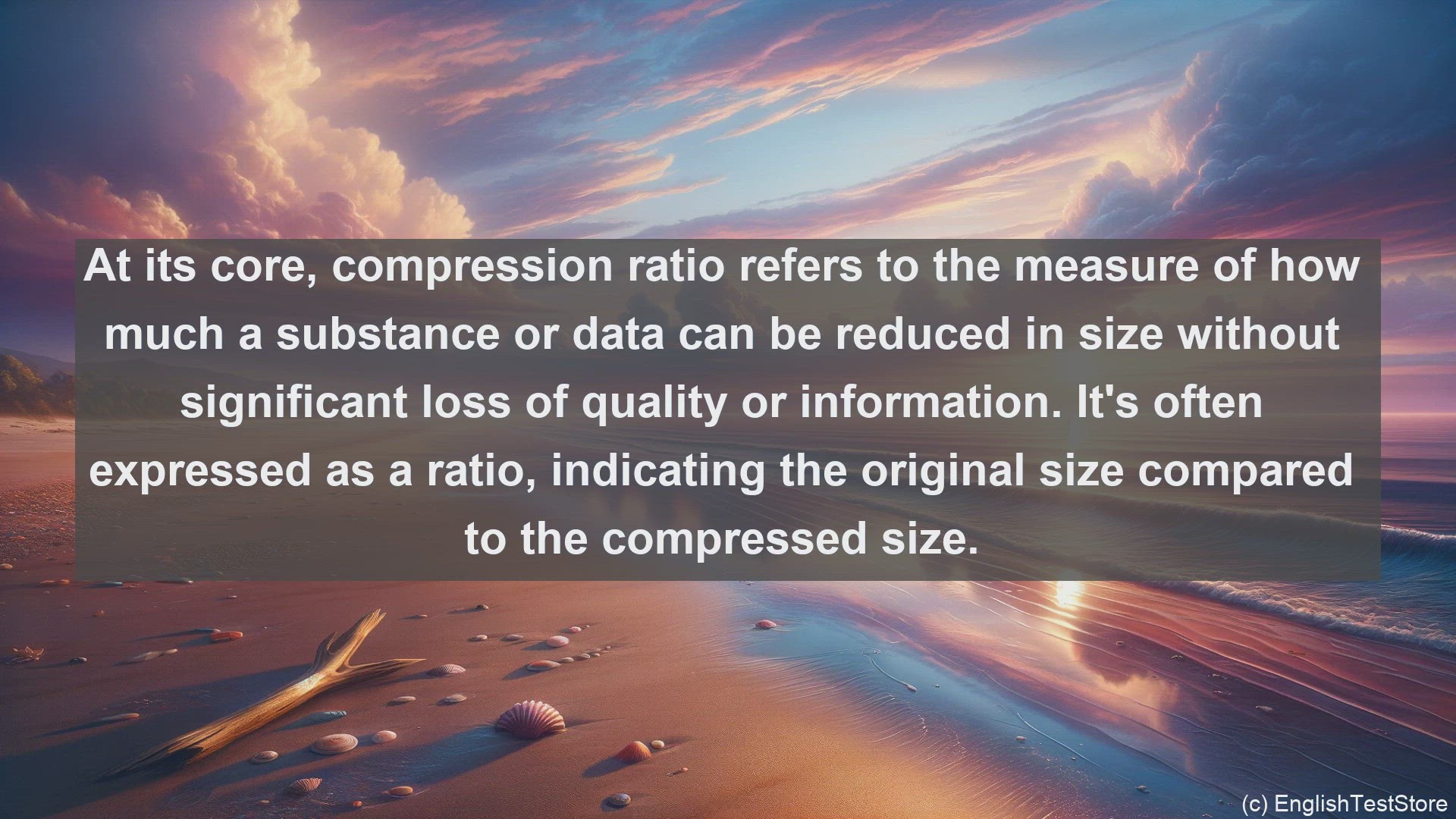 'Video thumbnail for Compression ratio in science  definition and examples'