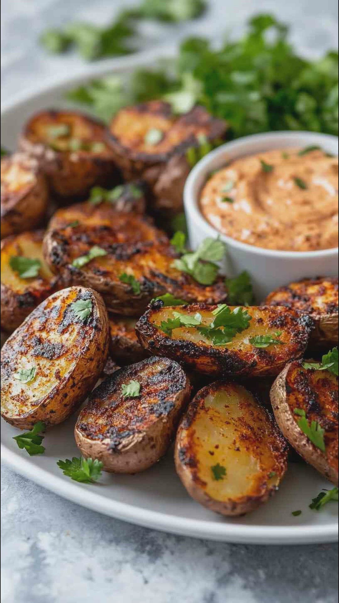 'Video thumbnail for Air Fryer Spicy Baked Potatoes Recipe'