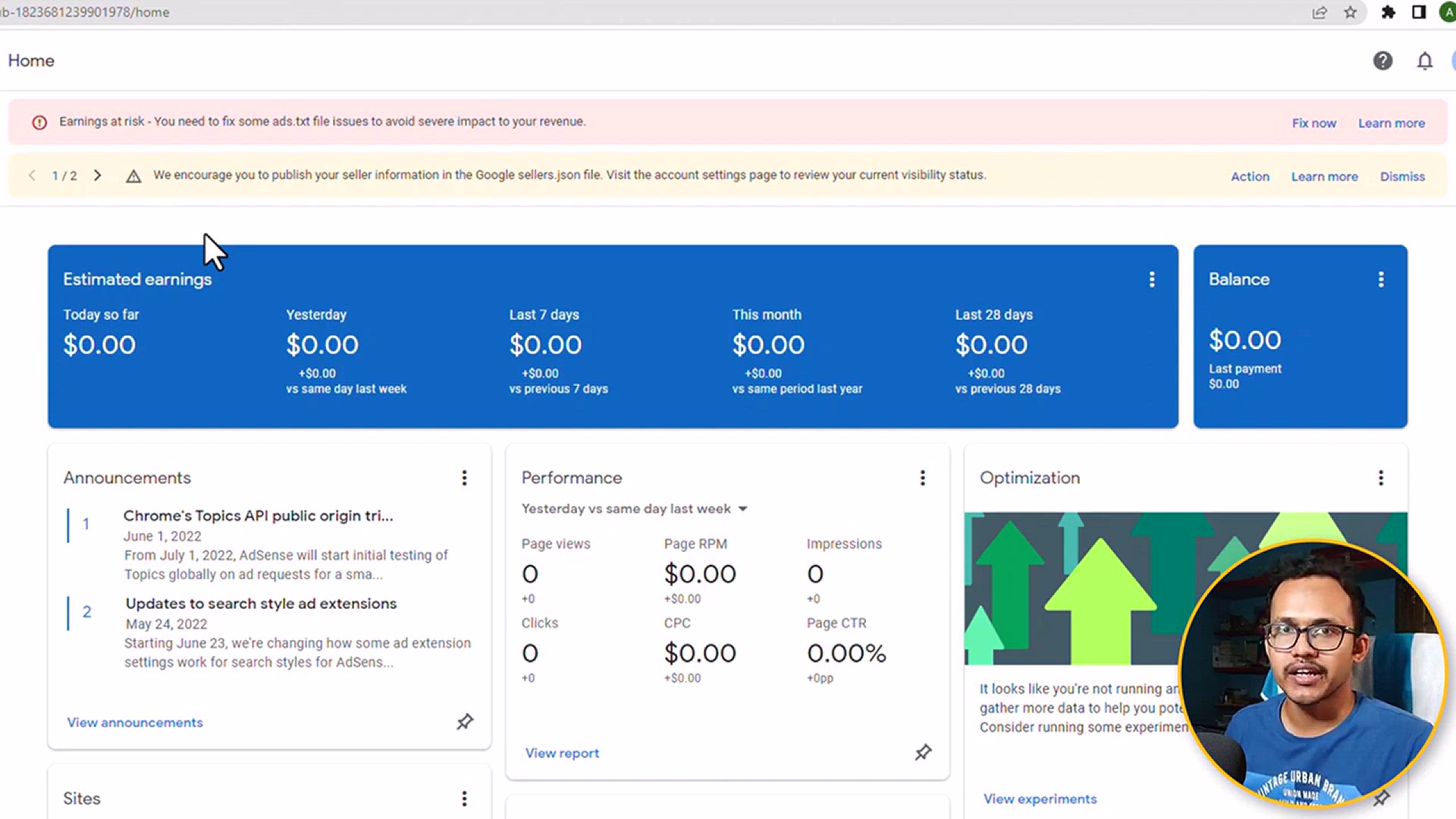 'Video thumbnail for How to Fix Google Sellers.json File issue in Google AdSense _ Fix Ads.txt issue (2023)'