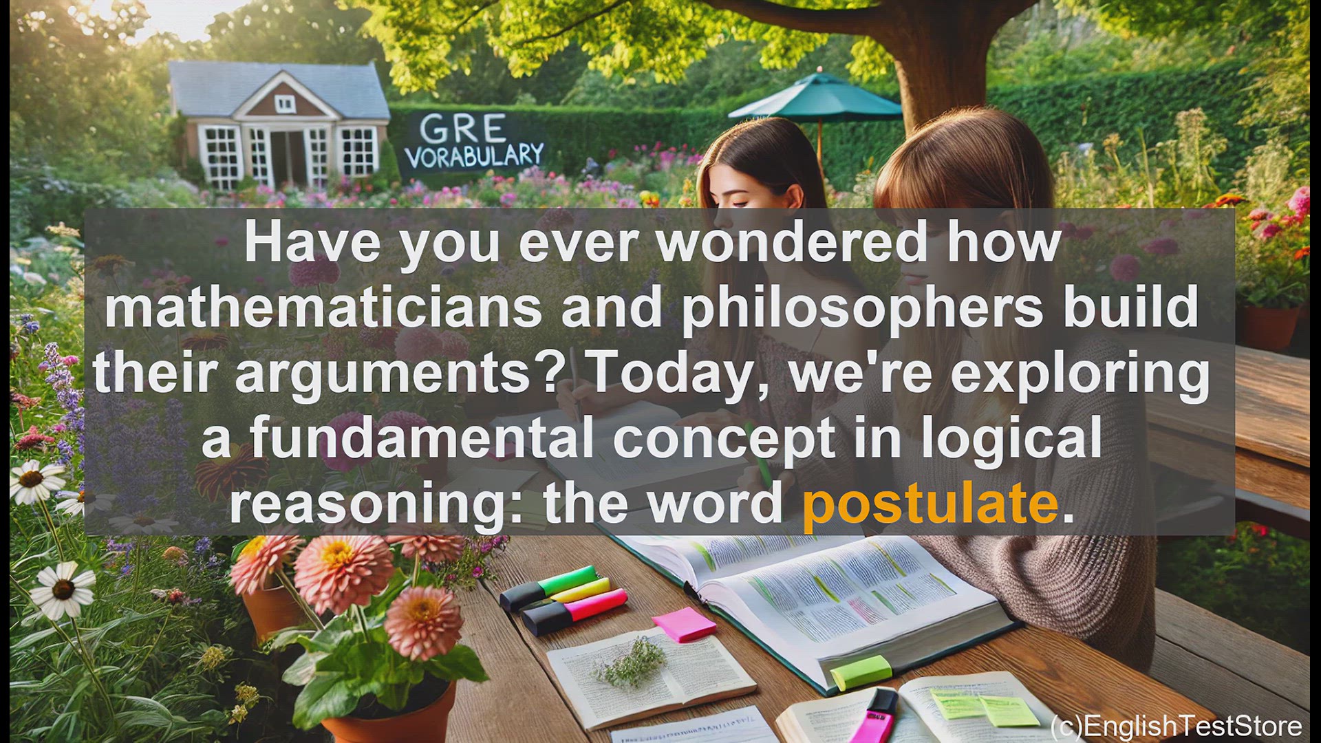 'Video thumbnail for GRE Vocabulary Lesson: Exploring the Concept of Postulate in Logical Reasoning'