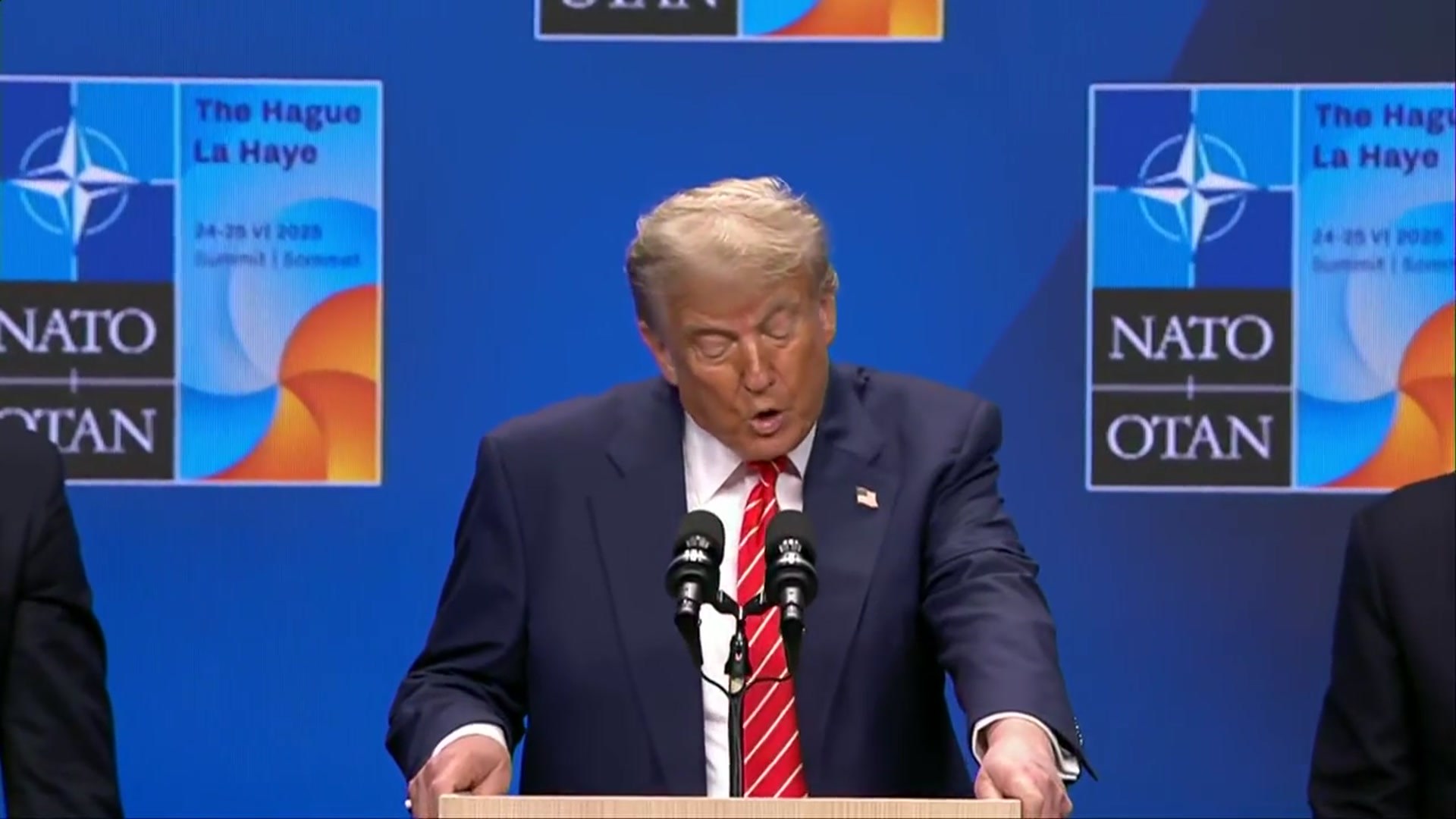 'Video thumbnail for Trump’s post-NATO summit press conference | FULL VIDEO'