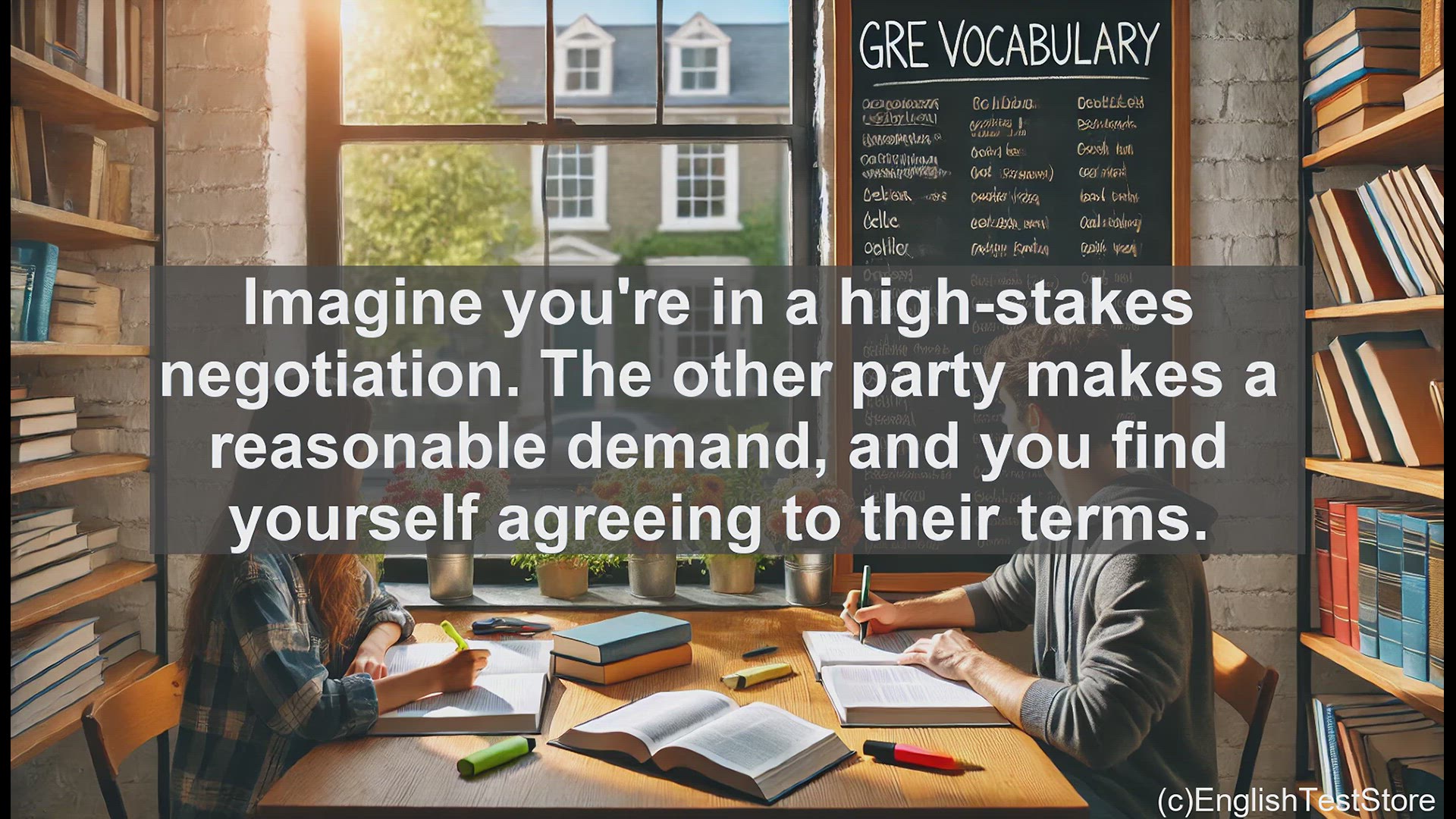 'Video thumbnail for GRE Vocabulary Lesson: Acceding to Agreements - Navigating High-Stakes Negotiations'