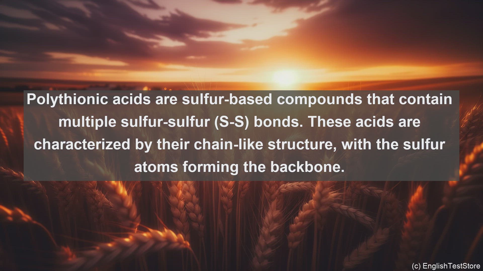 'Video thumbnail for Polythionic acids in science  definition and examples'