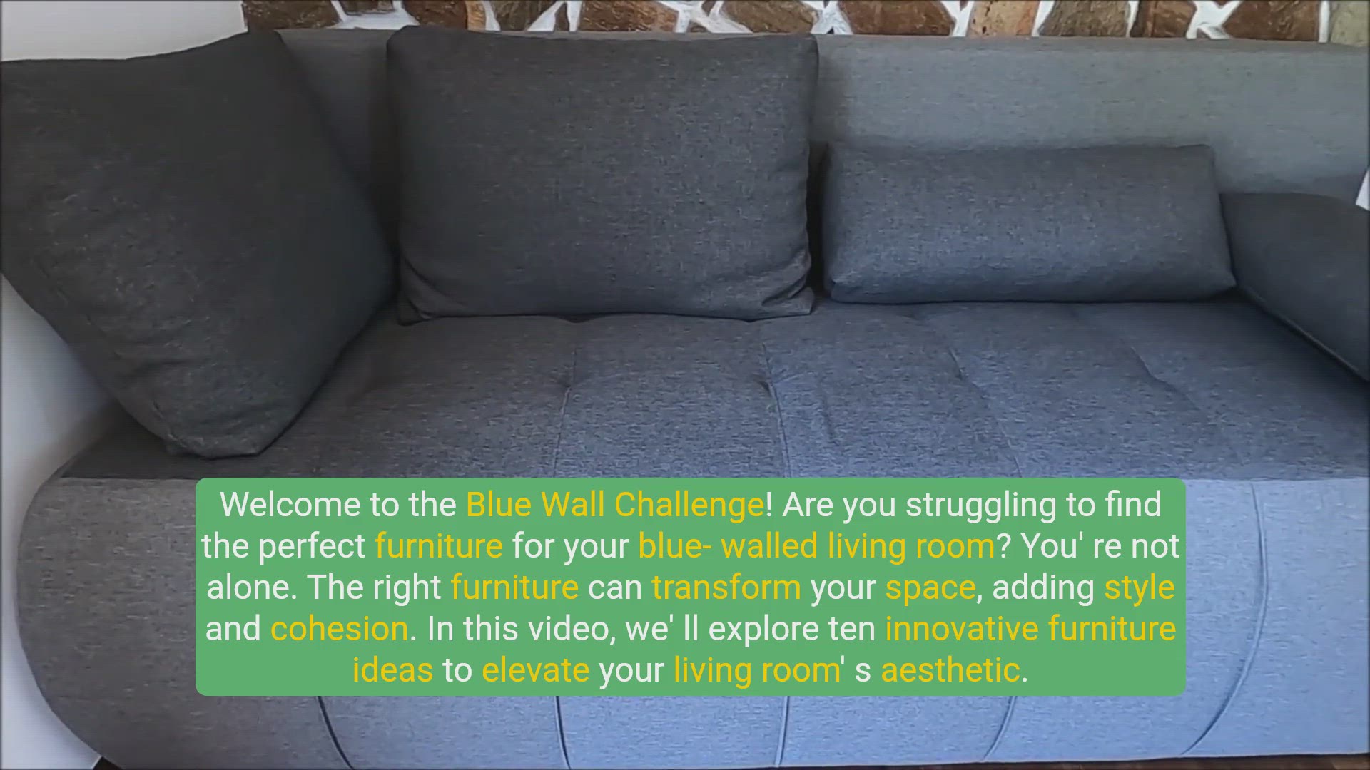 'Video thumbnail for Stunning Furniture Ideas for Your Blue-Walled Living Room'