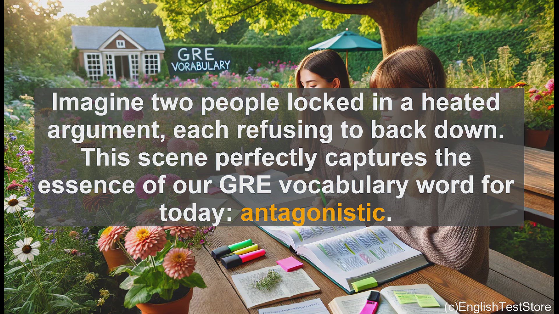 'Video thumbnail for GRE Vocabulary Lesson: Antagonistic Behavior - Exploring the Essence of Opposition'