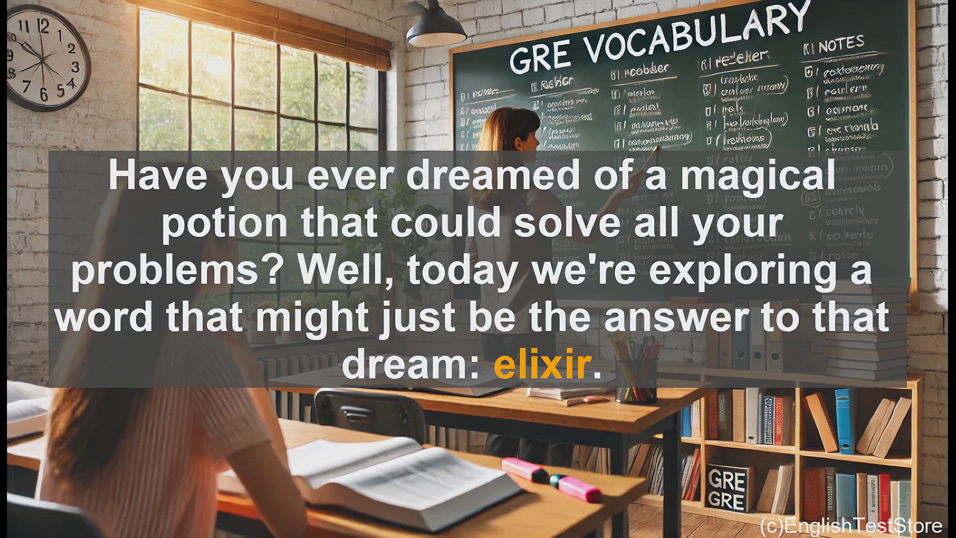 'Video thumbnail for GRE Vocabulary Lesson: Exploring the Magical World of Elixirs'