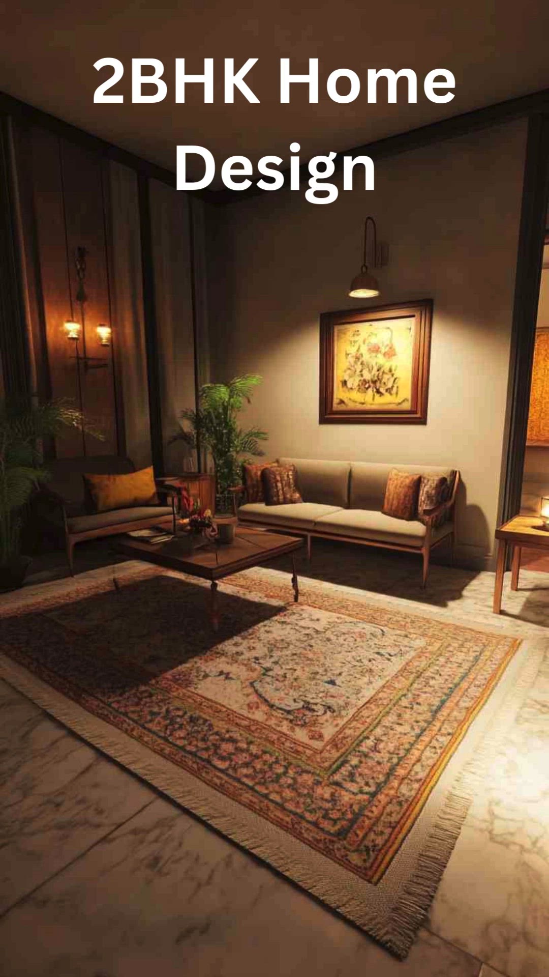 'Video thumbnail for 2 BHK Home Designs Interior 4K HD Photos'