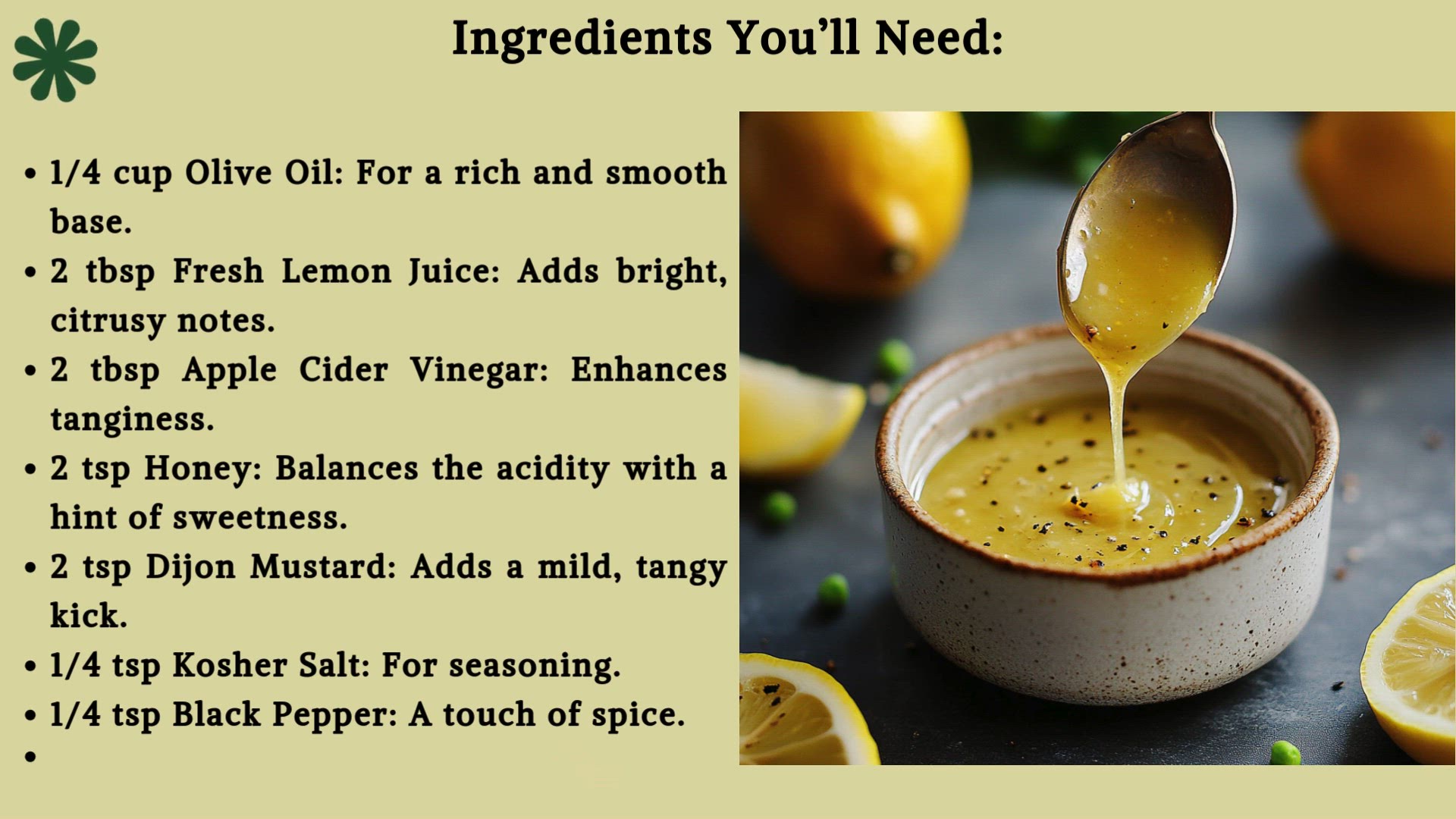 Video thumbnail for Easy Lemon Vinaigrette