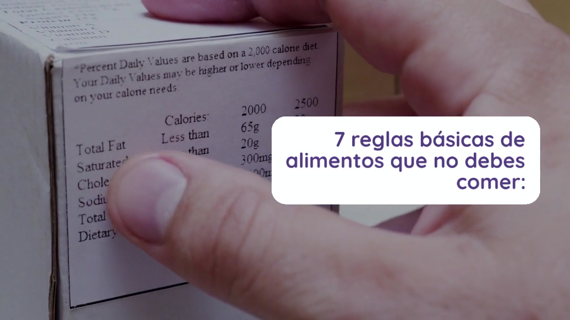 Video thumbnail for 7 reglas básicas de alimentos que no debes comer y un reto