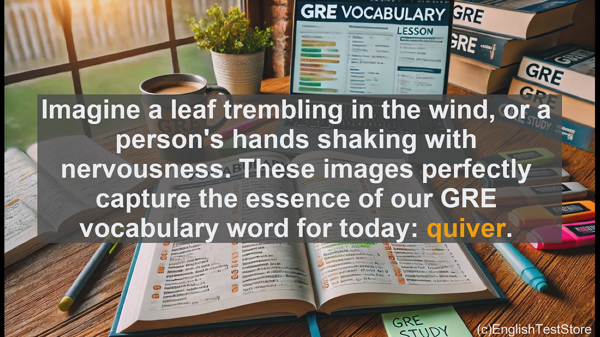 'Video thumbnail for GRE Vocabulary Lesson: GRE Vocabulary - Understanding 'Quiver' - Verb and Noun'