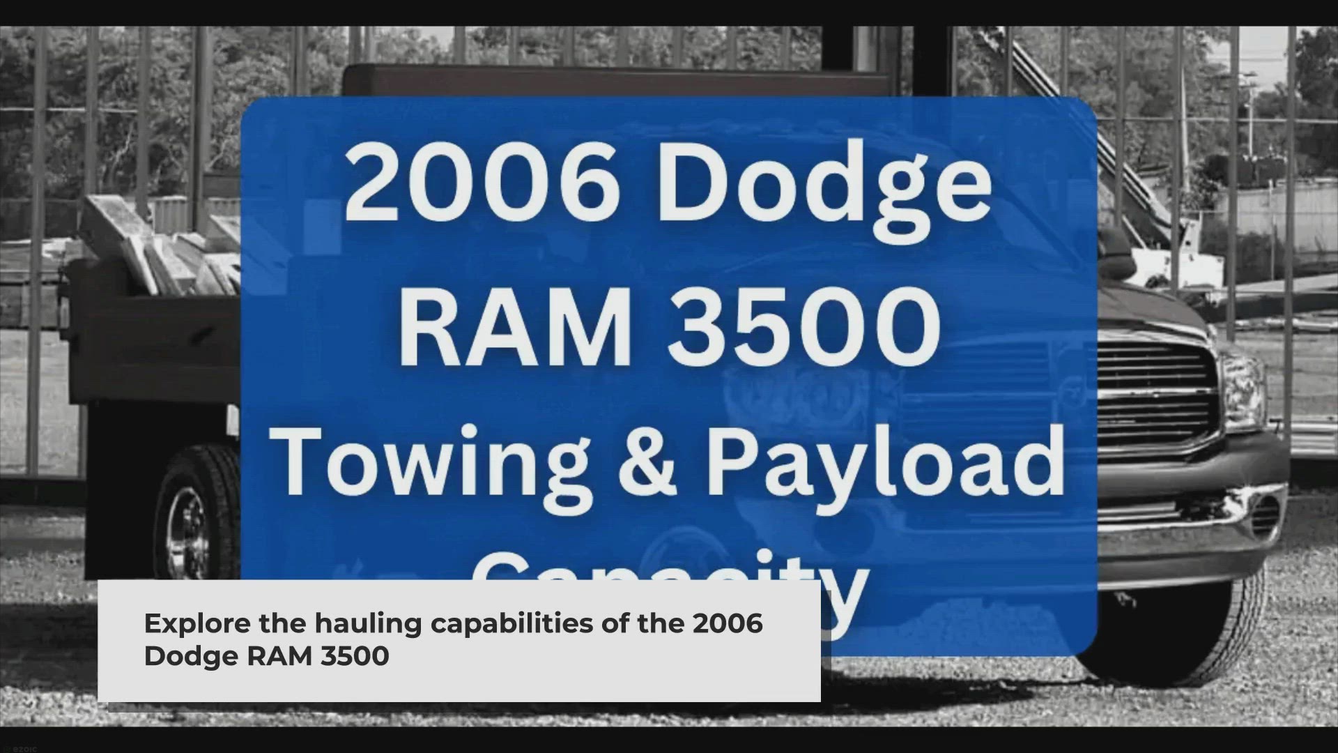 'Video thumbnail for 2006 Dodge RAM 3500 Towing Capacity & Payload (Charts)'