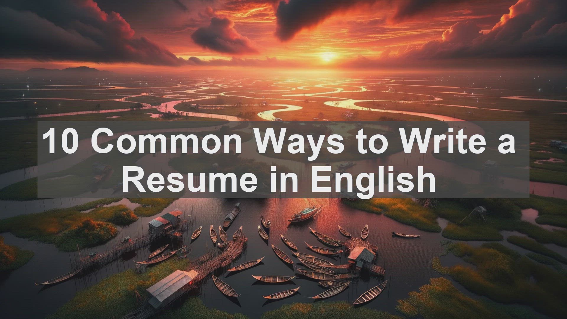 'Video thumbnail for 10 Common Ways to Write a Resume in English '