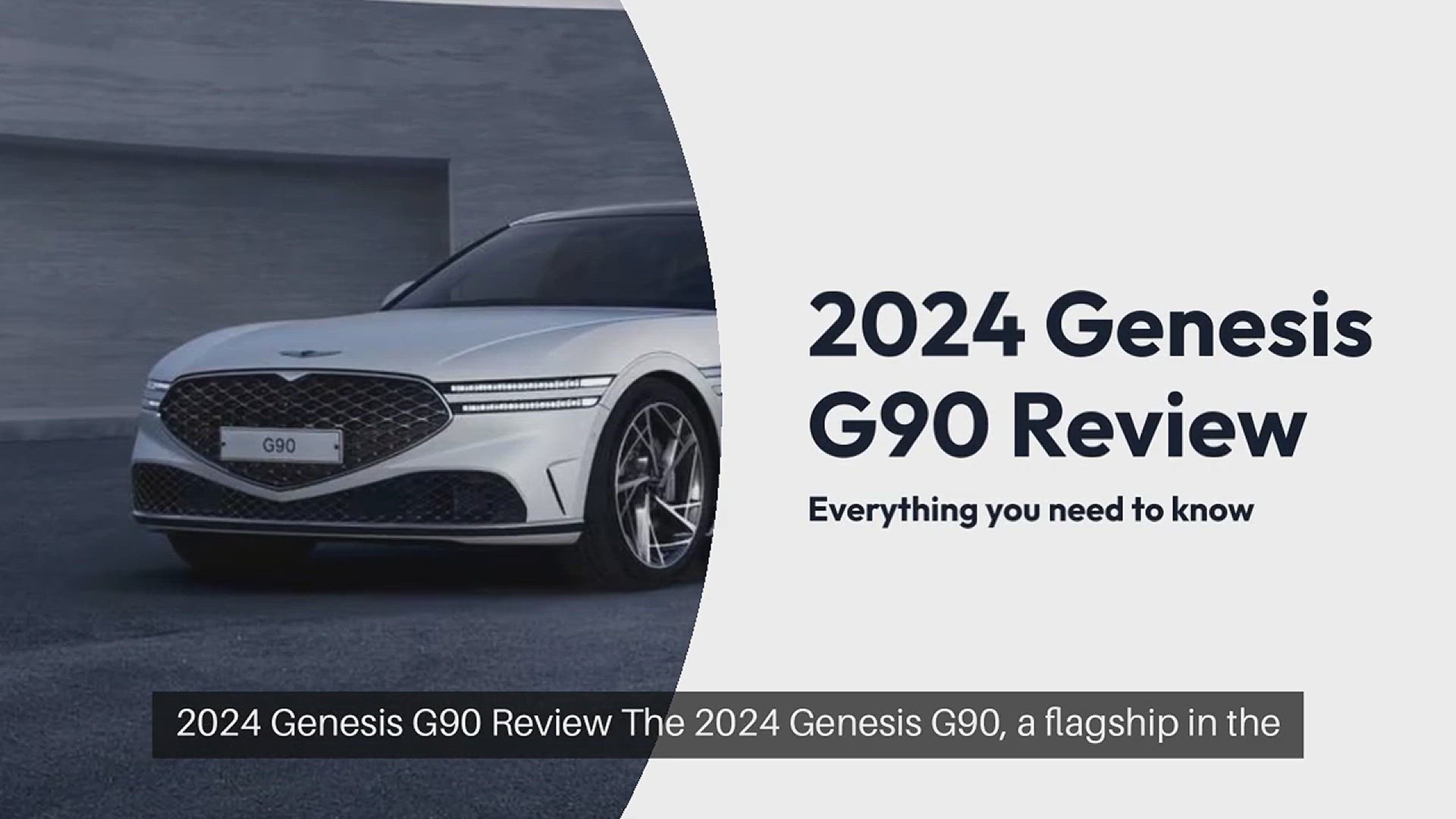 'Video thumbnail for 2024 Genesis G90 Review'