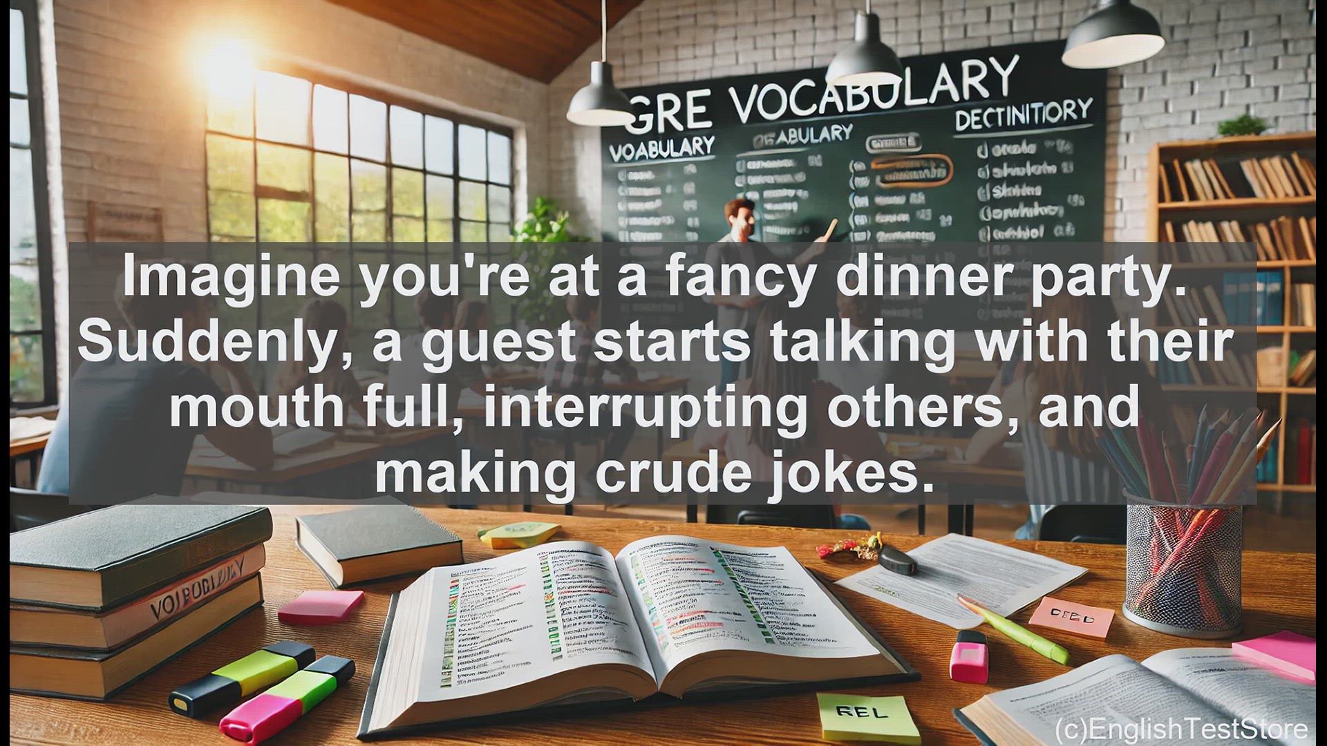 'Video thumbnail for GRE Vocabulary Lesson: Boorish - Understanding Rude and Socially Inappropriate Behavior'