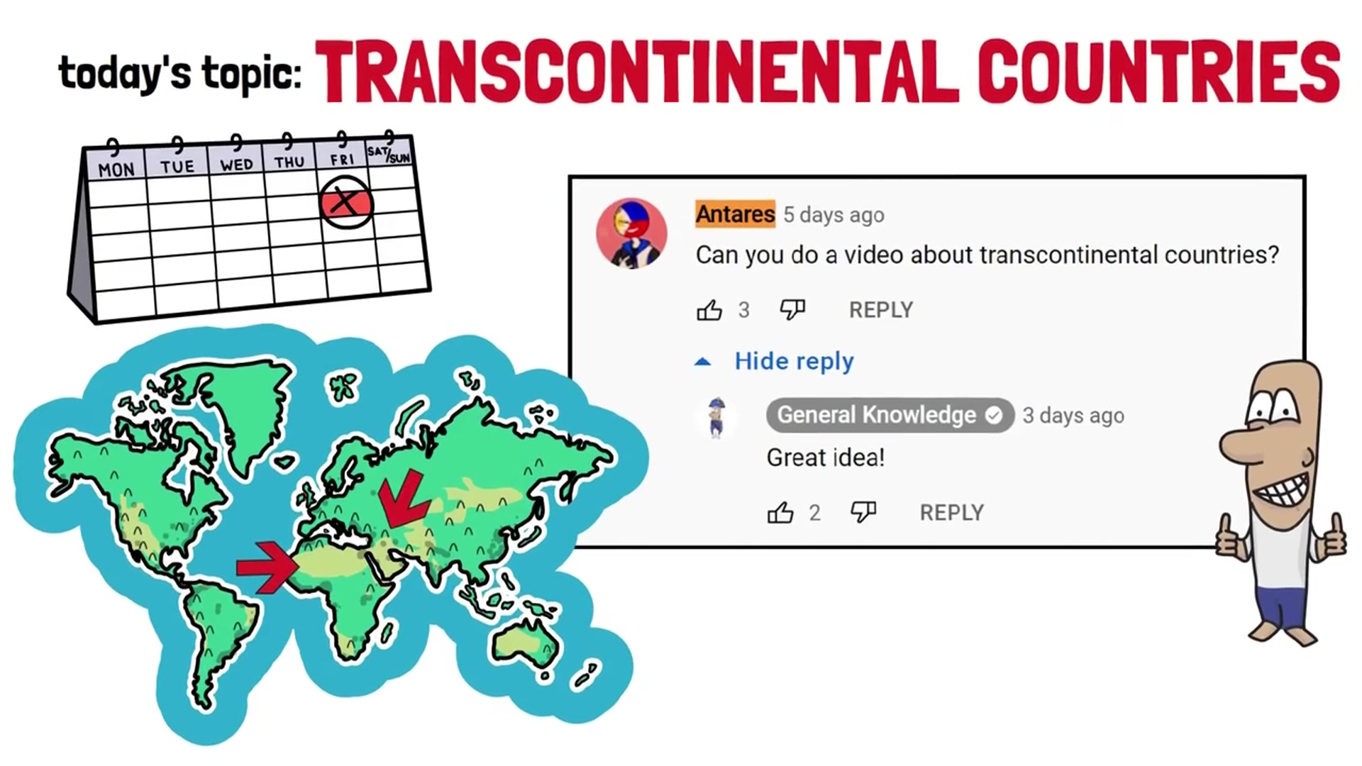 'Video thumbnail for Countries That Are Transcontinental'