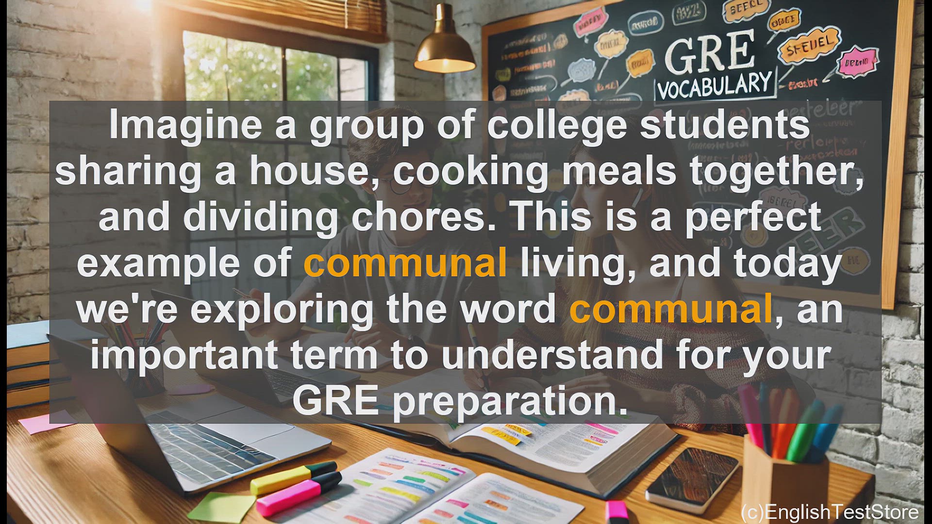 'Video thumbnail for GRE Vocabulary Lesson: Exploring the Meaning and Importance of Communal Living'