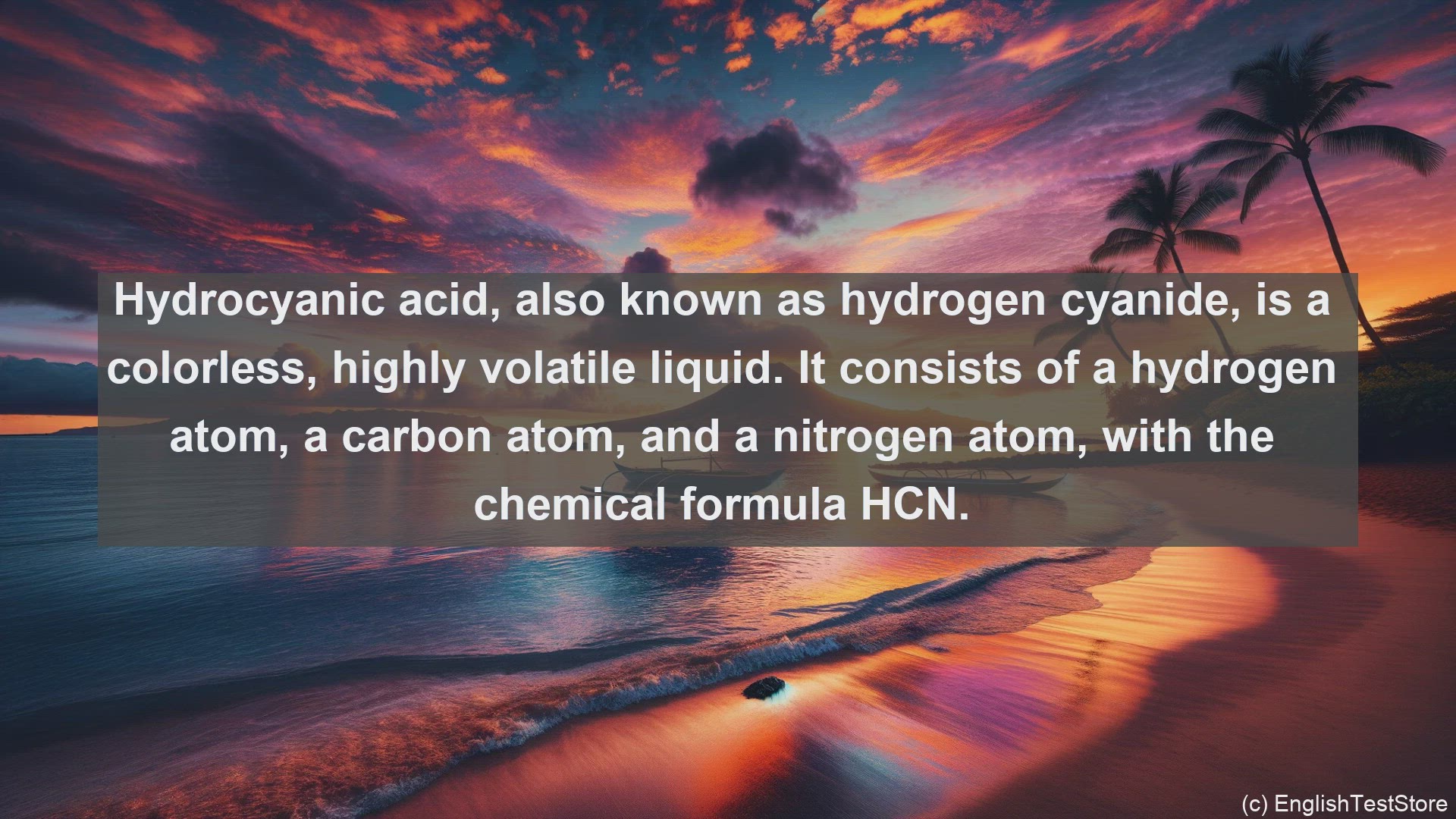 'Video thumbnail for Hydrocyanic acid in science  definition and examples'