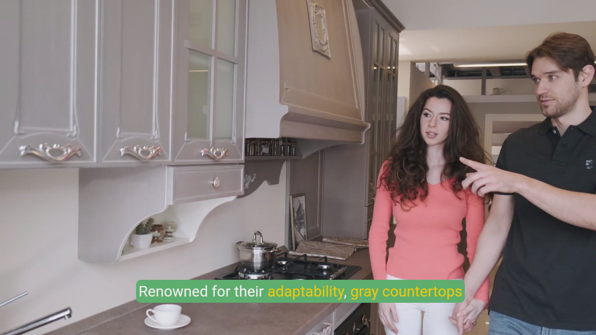 'Video thumbnail for Stunning Cabinet Color Ideas to Pair with Gray Countertops'