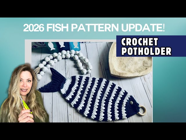 Video thumbnail for Crochet Fish Pattern  potholder
