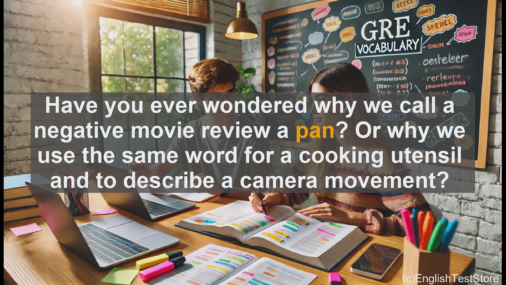 'Video thumbnail for GRE Vocabulary Lesson: The Versatile Word 'Pan' - From Cooking to Criticism'