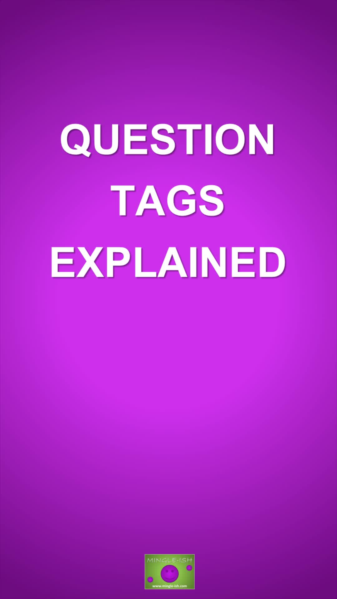 Video thumbnail for Question Tags Explained