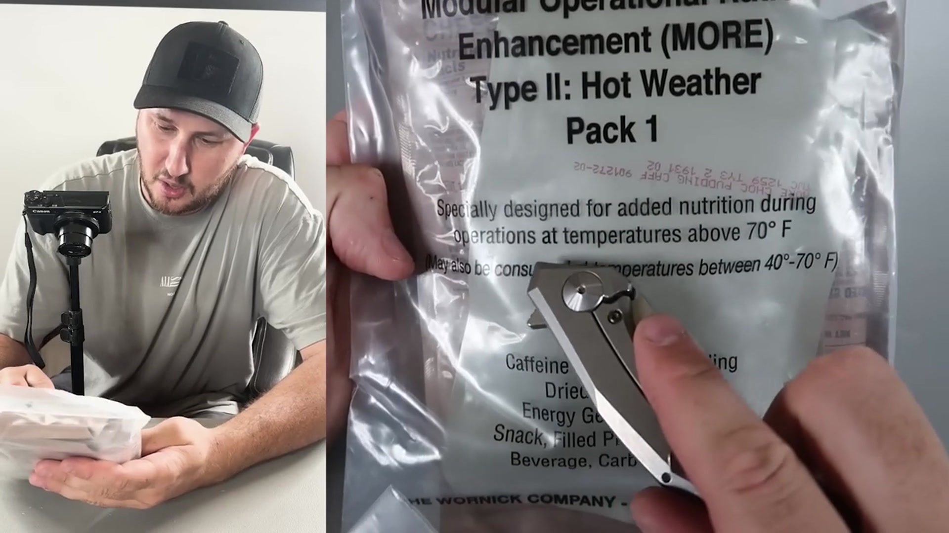 'Video thumbnail for Testing US Military Hot Weather MRE (Meal Ready to Eat) Modular Operational Ration'