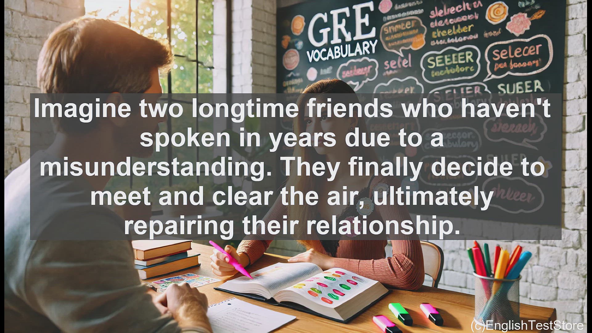 'Video thumbnail for GRE Vocabulary Lesson: Restoring Broken Bonds - The Art of Reconciliation'