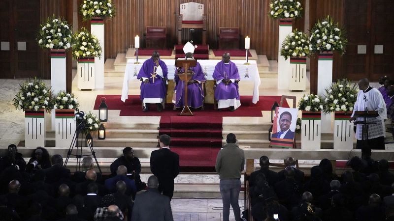 'Video thumbnail for South African court halts burial of Zambia’s ex-president Edgar Lungu'