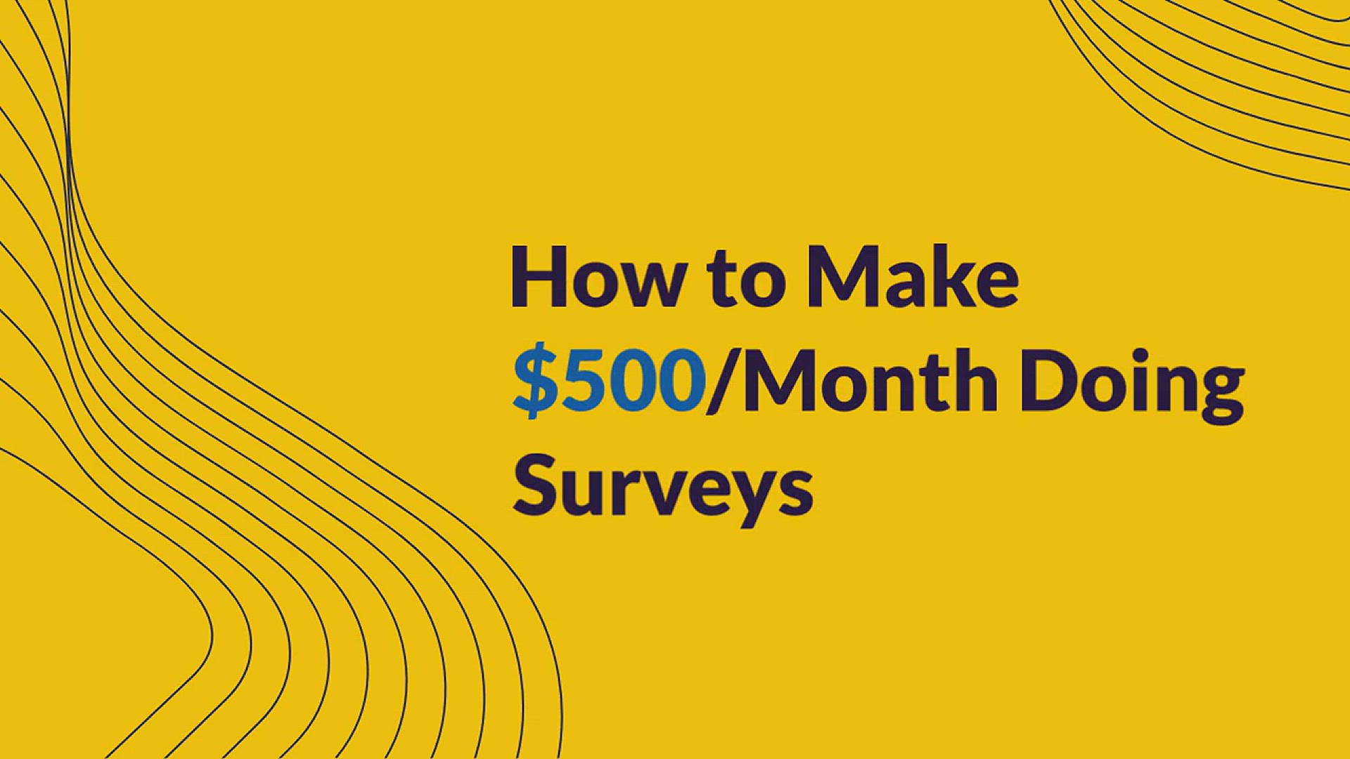 'Video thumbnail for How To Make Money Doing Surveys (Over $500/Mo)'