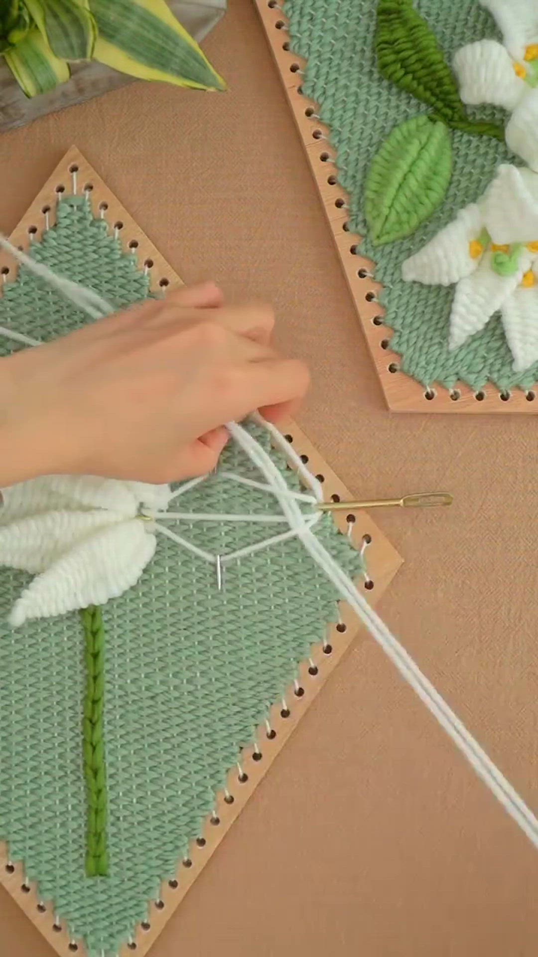 Video thumbnail for How I Made a Beautiful 3D Yarn Lily Embroidery on a Wooden Frame