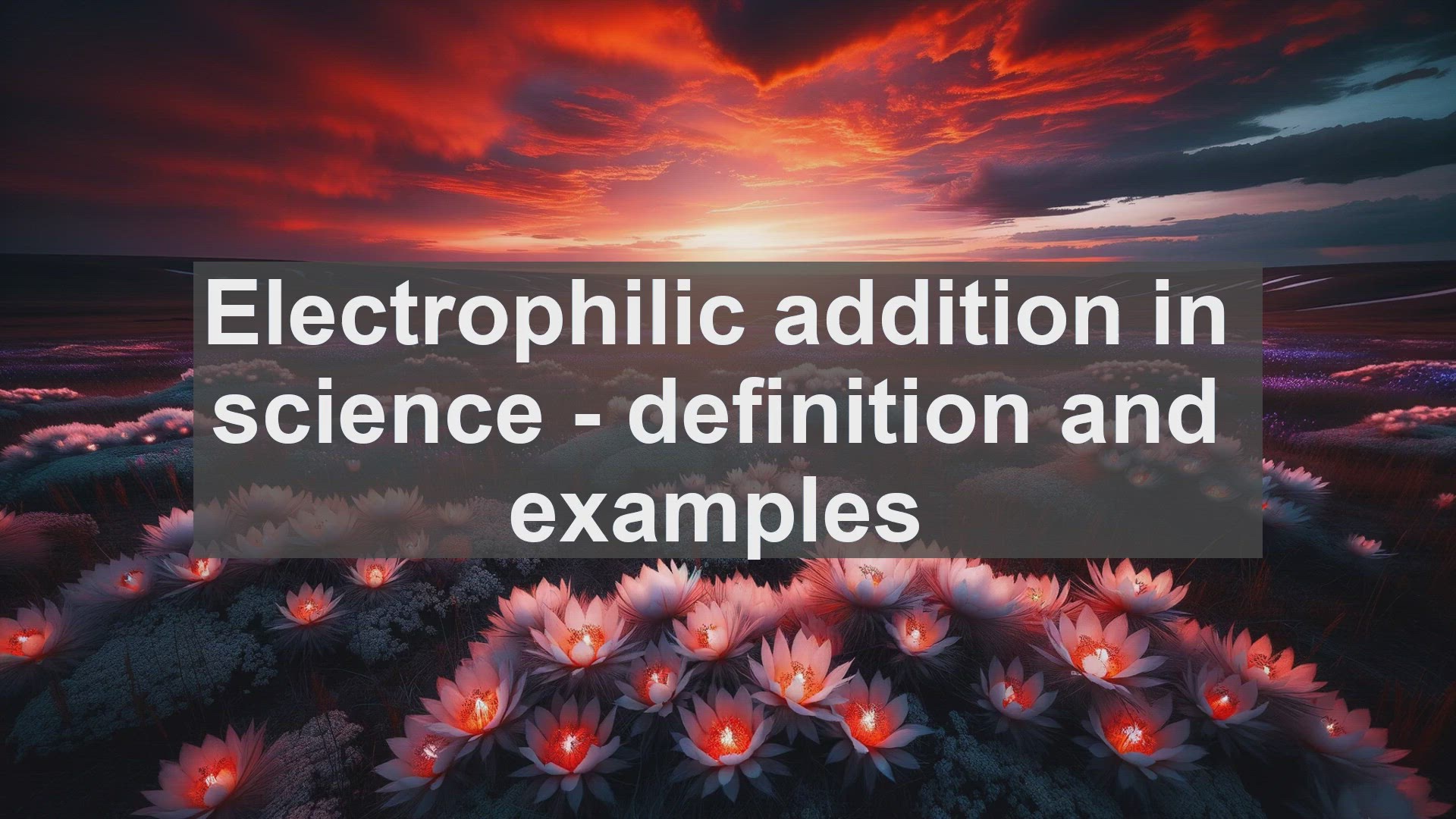 'Video thumbnail for Electrophilic addition in science  definition and examples'