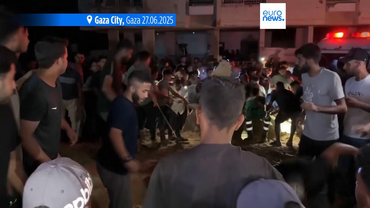 'Video thumbnail for At least 62 Palestinians killed by Israeli strikes since Friday'