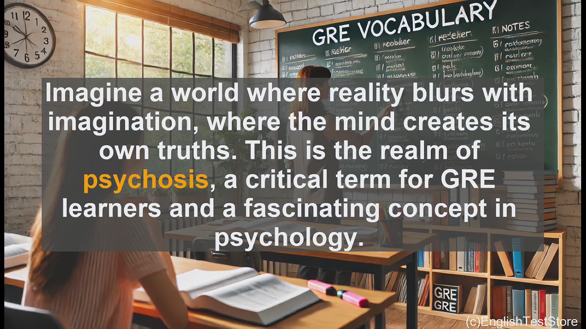 'Video thumbnail for GRE Vocabulary Lesson: Exploring the Realm of Psychosis - A Psychological Journey'