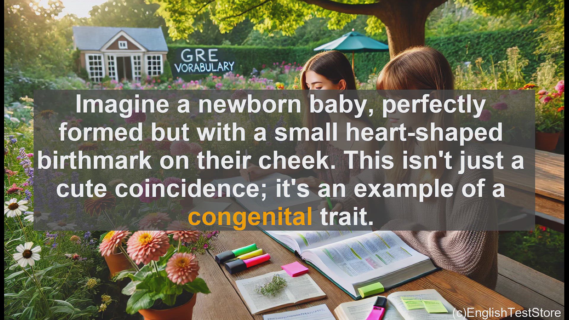 'Video thumbnail for GRE Vocabulary Lesson: Exploring the Meaning of Congenital - From Birth to Comprehension'