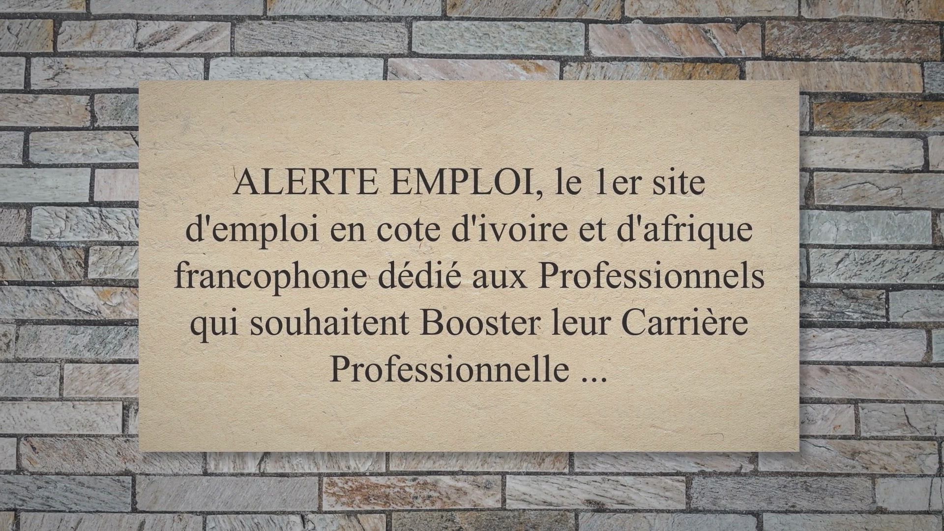 Video thumbnail for Nos offres D'emploi et Stages en Côte D'Ivoire