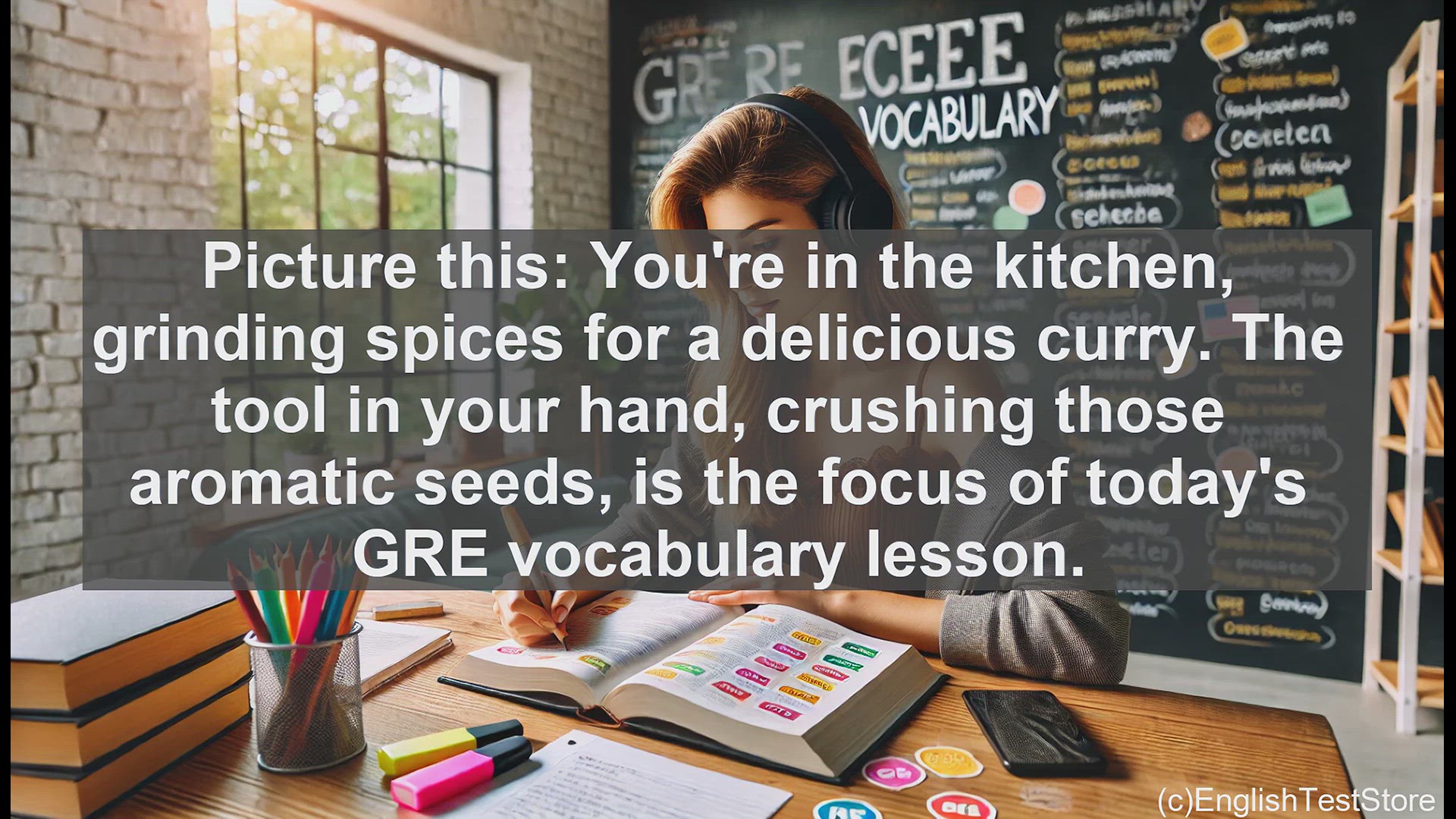 'Video thumbnail for GRE Vocabulary Lesson: The Pestle - A Powerful Tool for Grinding and Crushing'