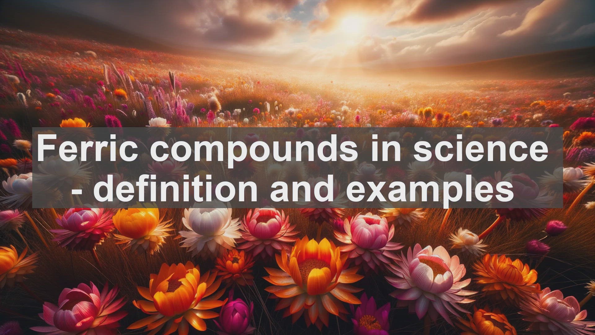 'Video thumbnail for Ferric compounds in science  definition and examples'