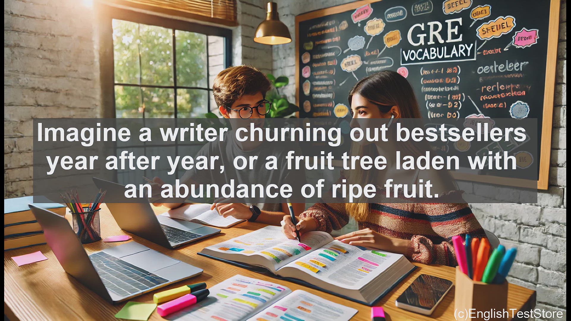 'Video thumbnail for GRE Vocabulary Lesson: Prolific - Abundance and High Productivity'