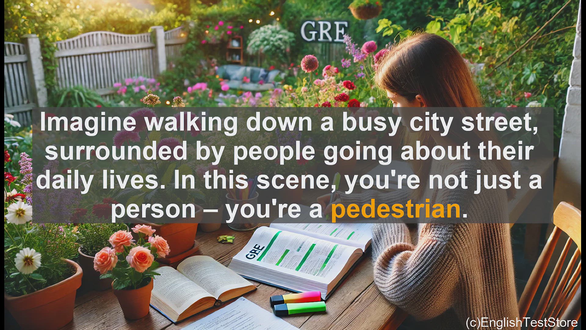 'Video thumbnail for GRE Vocabulary Lesson: Exploring the Dual Meaning of 'Pedestrian''