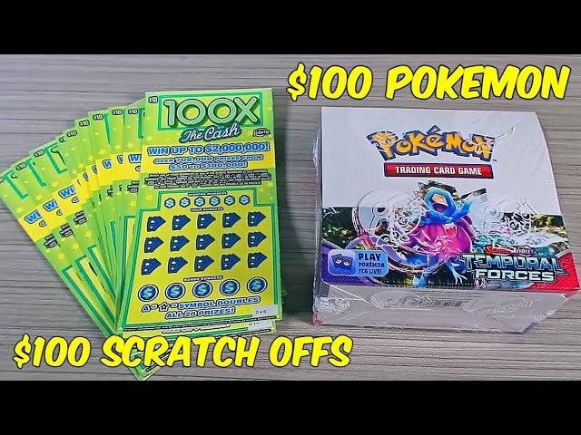Video thumbnail for I Bought $100 Lottery Scratch Offs Vs $100 Pokémon Temporal Forces