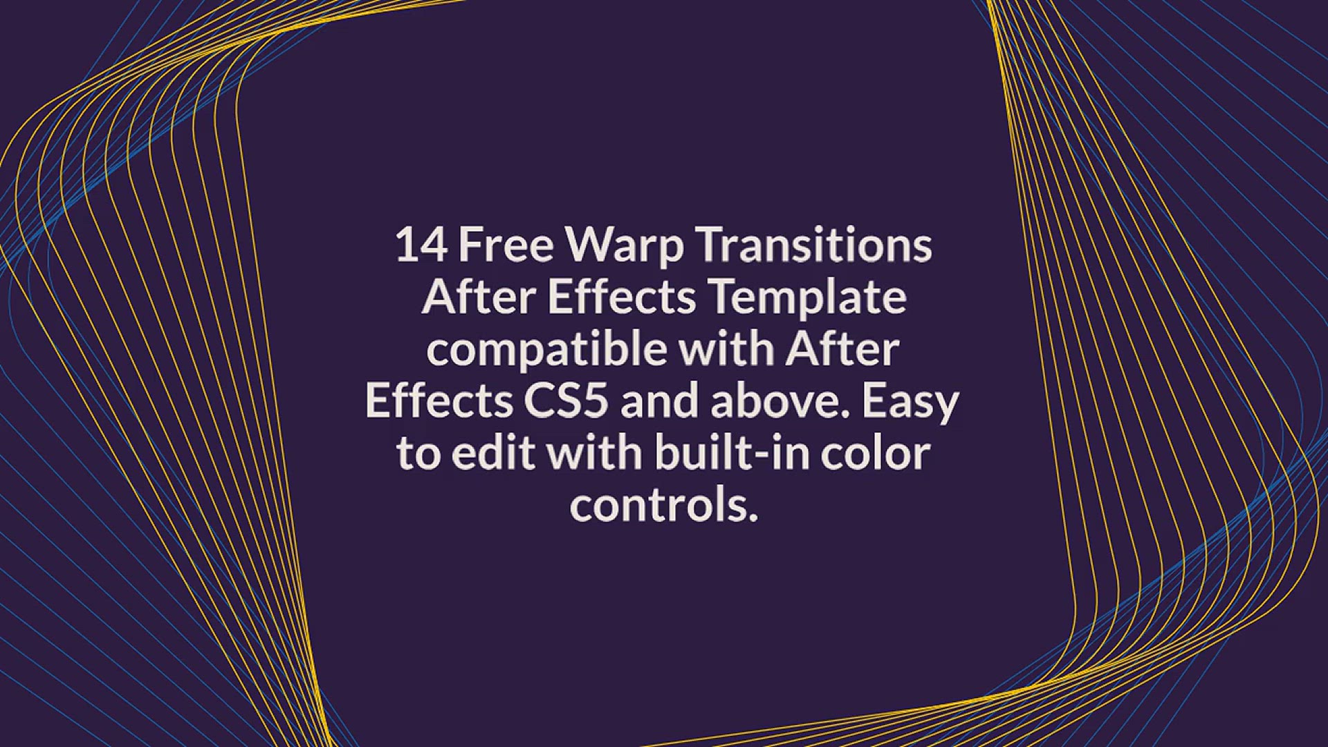 'Video thumbnail for 14 Free Warp Transitions After Effects Template'