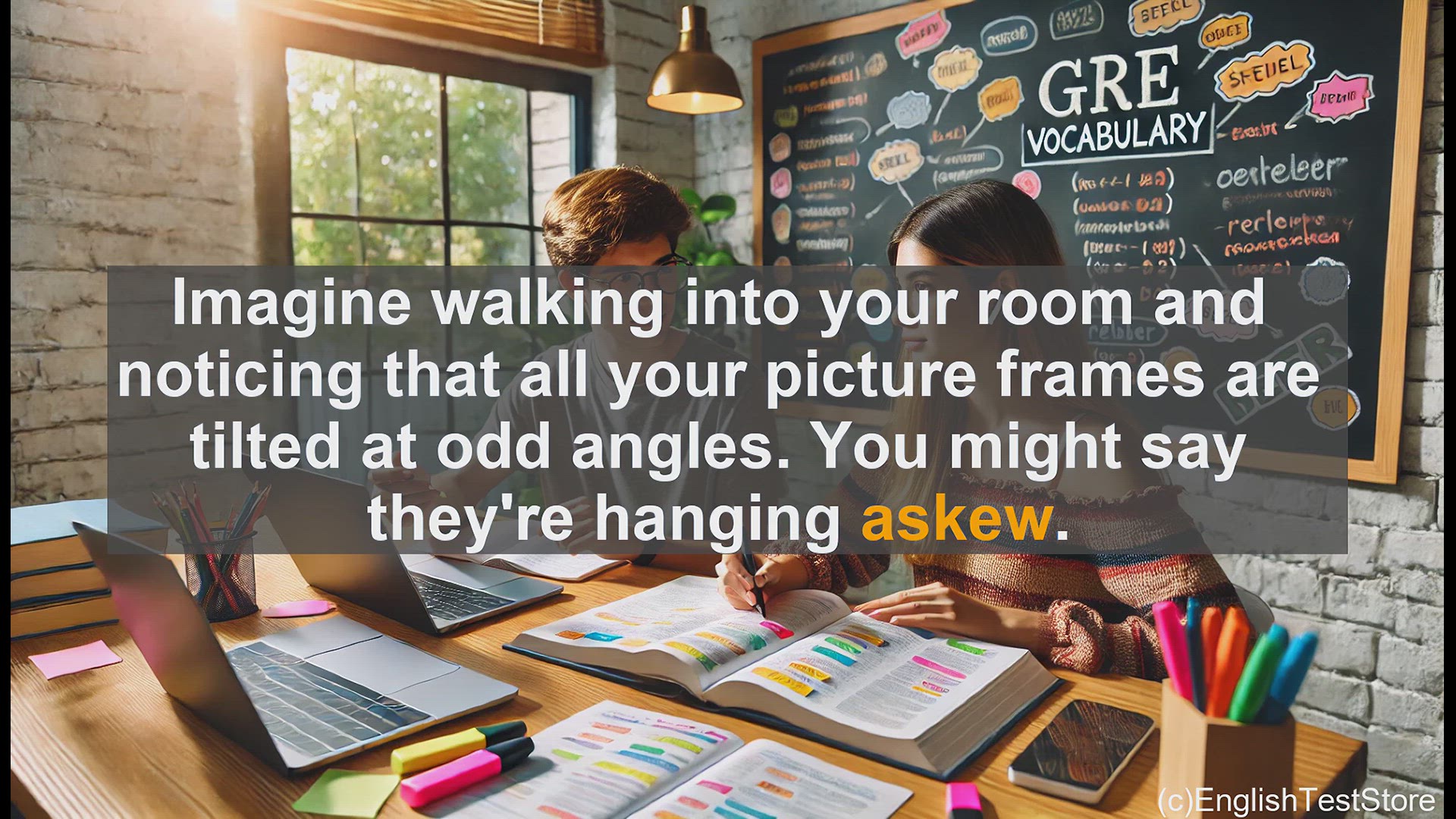 'Video thumbnail for GRE Vocabulary Lesson: Askew - Mastering a Useful GRE Vocabulary Word'