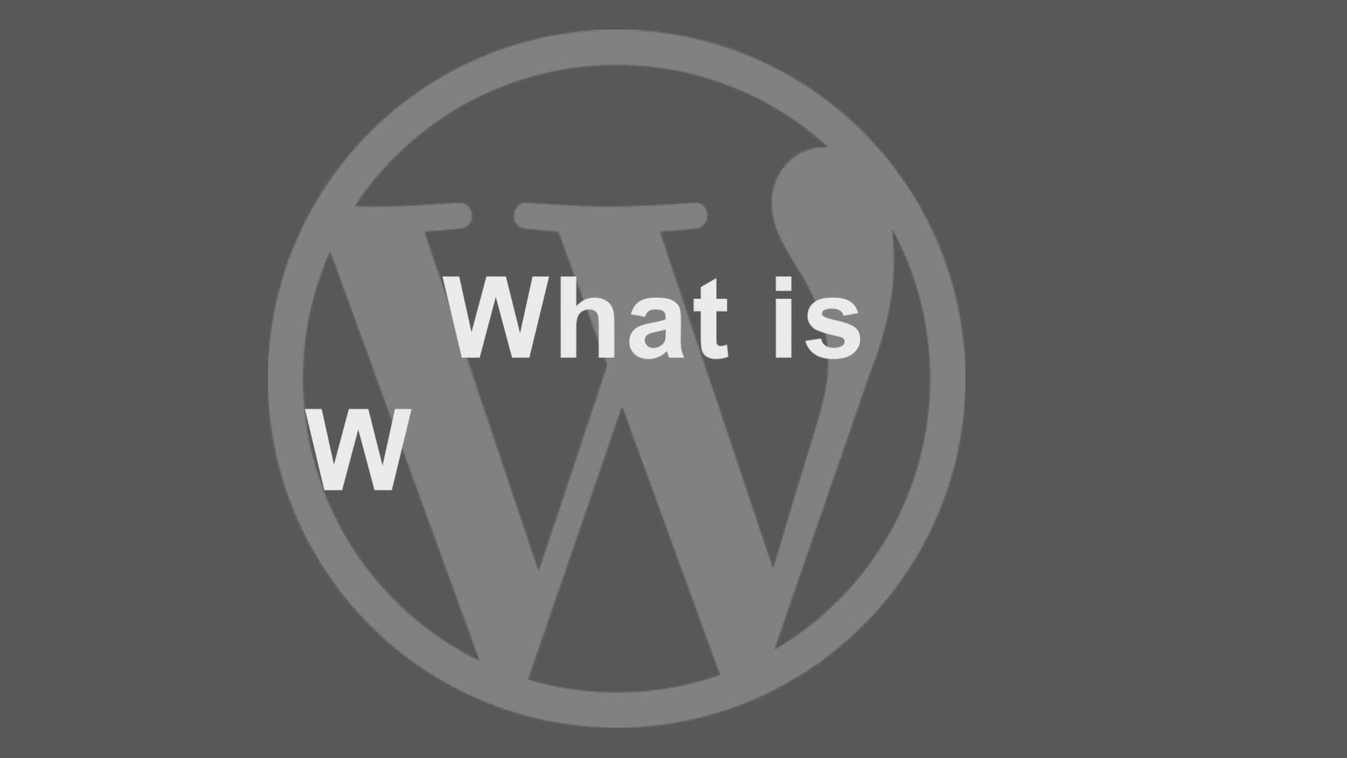 Video thumbnail for What is WordPress