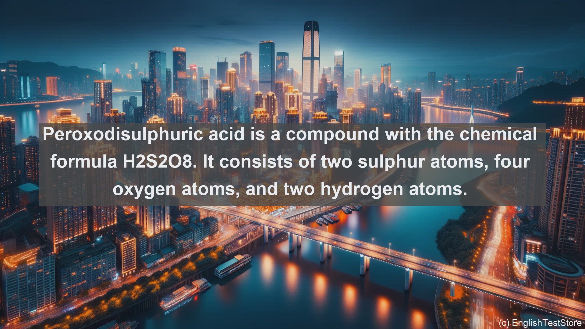 'Video thumbnail for Peroxodisulphuric acid in science  definition and examples'