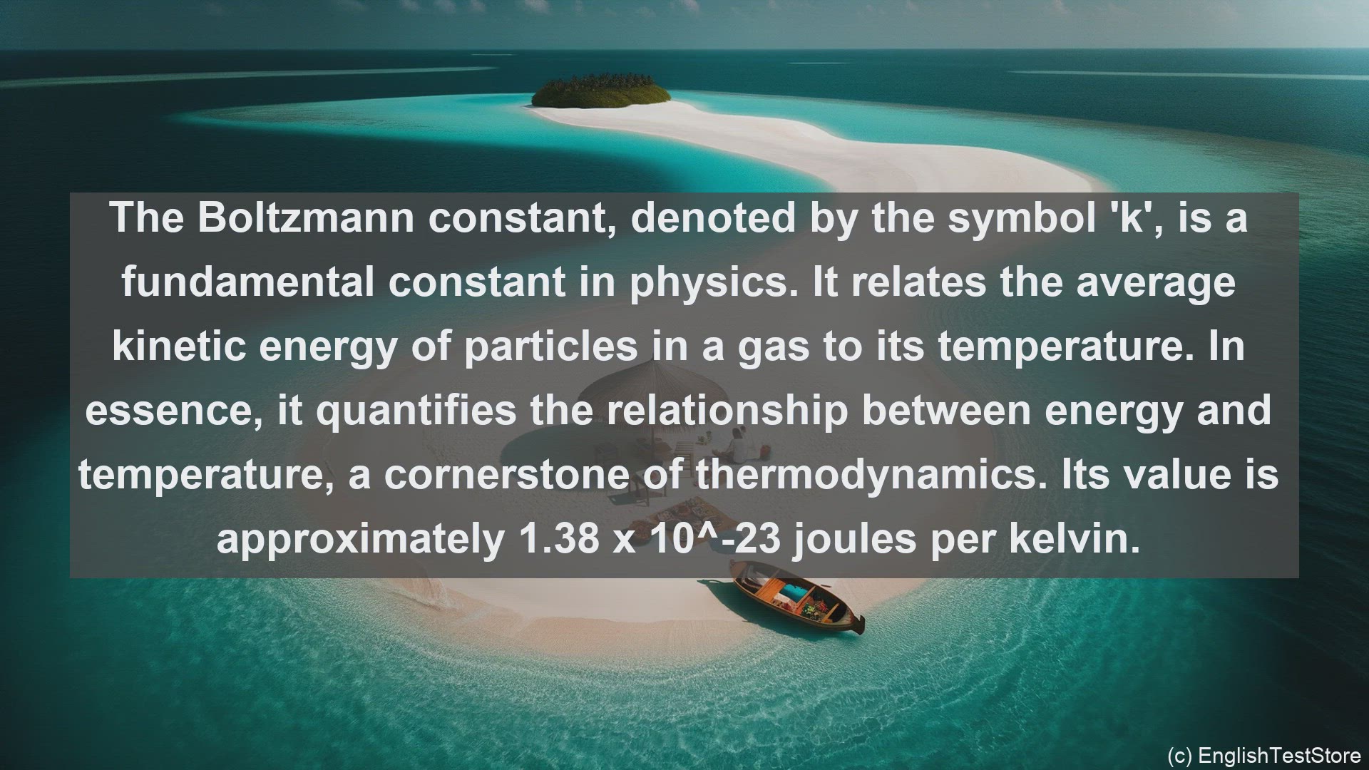 'Video thumbnail for Boltzmann constant in science  definition and examples'