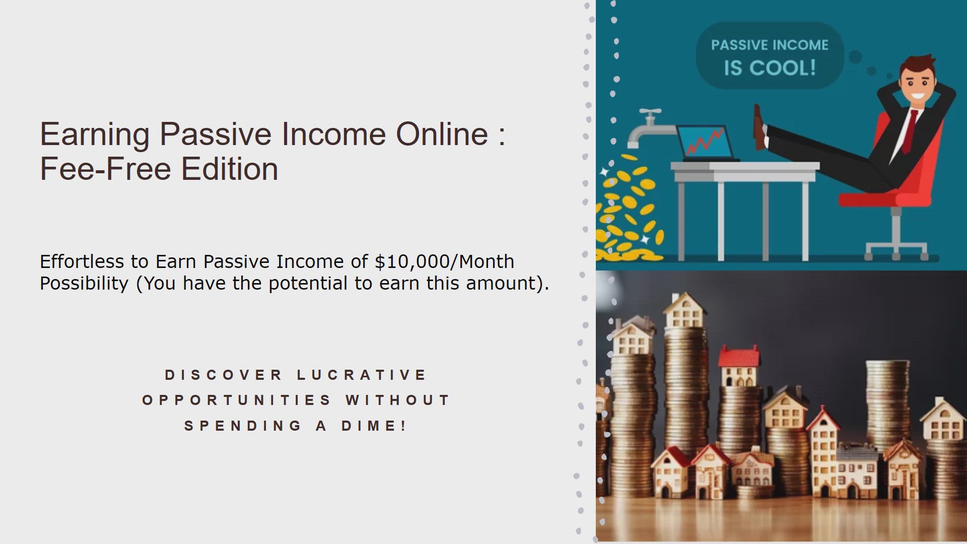 Video thumbnail for Effortless to Earn Passive Income of $10,000 Per Month Possibility