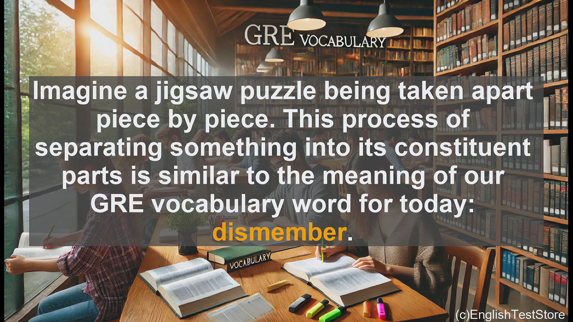 'Video thumbnail for GRE Vocabulary Lesson: Dismember - Separating the Parts'