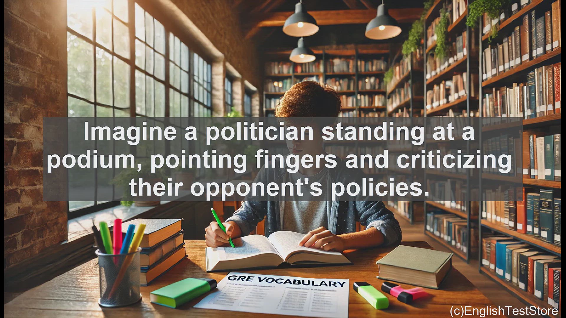 'Video thumbnail for GRE Vocabulary Lesson: Denouncing - The Art of Public Condemnation'