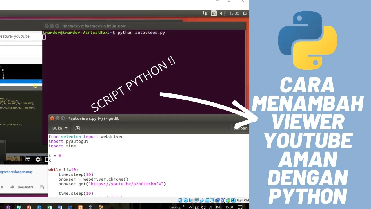 Video thumbnail for Tips Cara Menambah Viewer Youtube Gratis Aman Di Linux Ubuntu